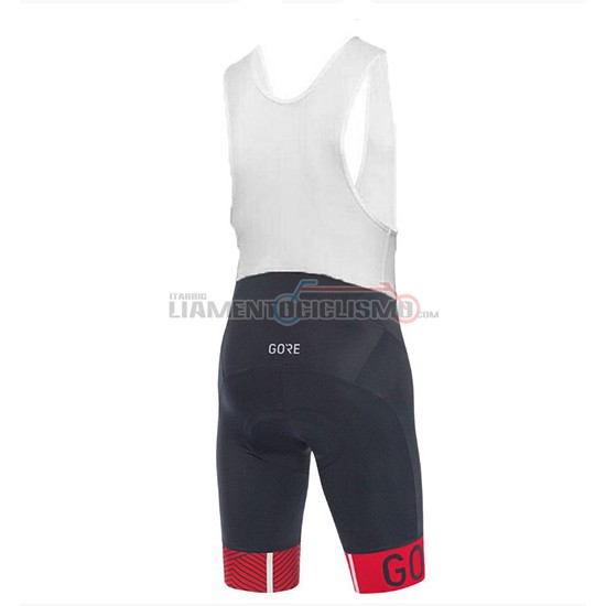 Abbigliamento Ciclismo Gore C3 Optiline Manica Corta 2018 Rosso e Nero